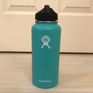 32 oz Mint Hydroflask with Straw Lid